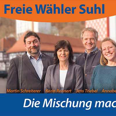 Freie Wähler Suhl Wahl-Banner: Die Mischung machts