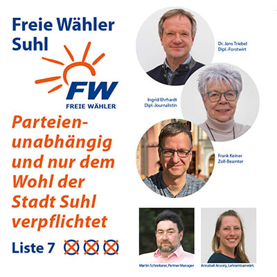Freie Wähler Suhl Wahl-Flyer
