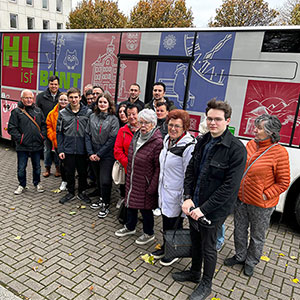 Aktion zur Unterstützung der SNG vor dem Thüringer Landtag in Erfurt am 02.11.2023