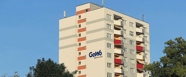 Modernisierter Wohnblock der GeWo Suhl (Foto: Brigitte Günkel)