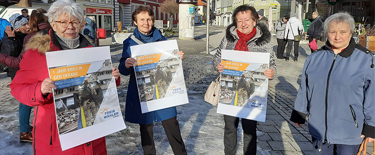 Freie Wähler Suhl: Donnerstags-Demo Ukraine-Krieg