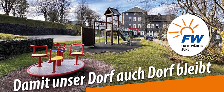Kommunalwahl 2024: Banner: Spielplatz Gehlberg