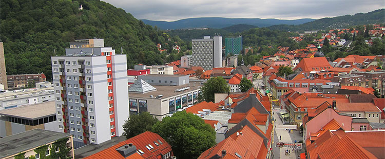 Steinweg Suhl von der Kreuzkirche (Foto: Brigitte Günkel)